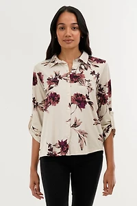 International INC Company Floral Button Down Shirt