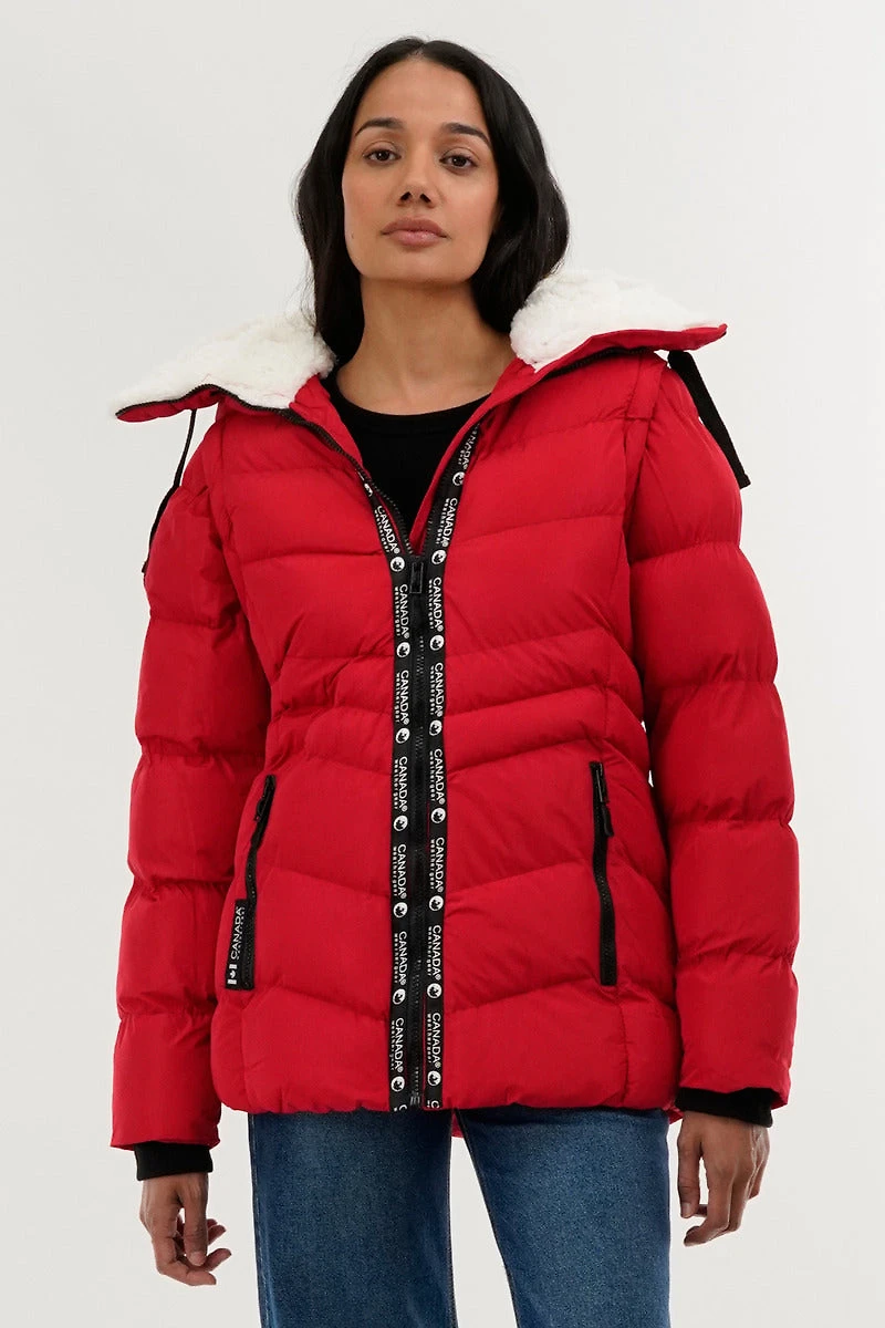 Canada Weather Gear Zip Off Sleeve Bomber Jacket