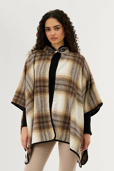 Canada Weather Gear Plaid Tartan Poncho