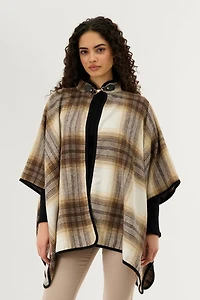 Canada Weather Gear Plaid Tartan Poncho