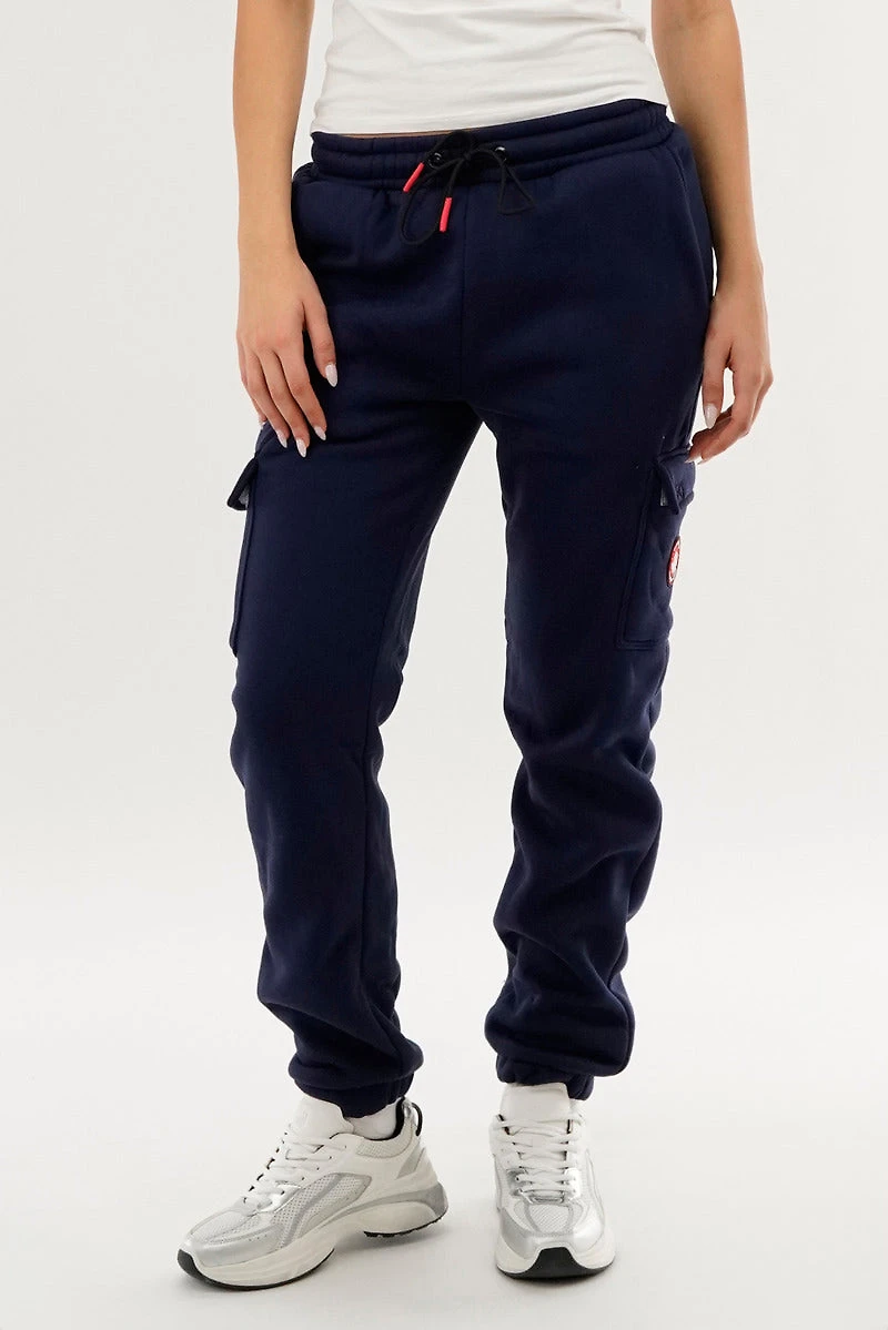 Fleece Cargo Joggers - Navy
