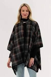 Canada Weather Gear Plaid Poncho