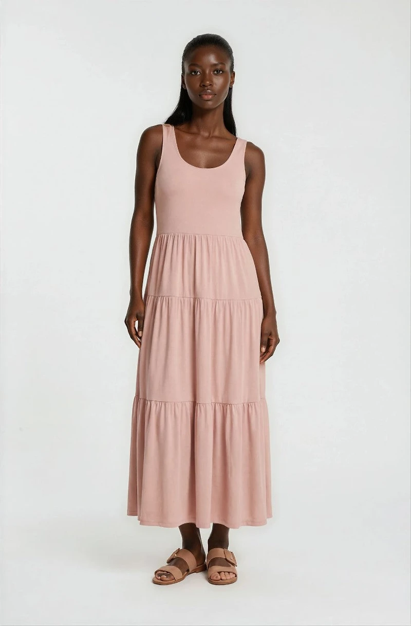 Sleeveless Tiered Maxi Dress