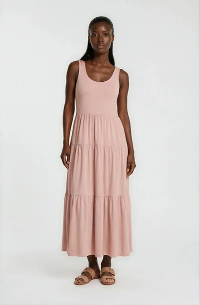 Sleeveless Tiered Maxi Dress