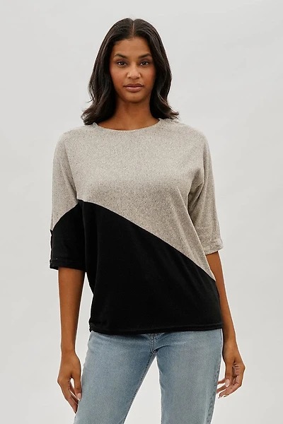 International INC Company Diagonal Colour Block Tee