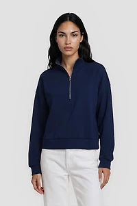 Classic Half Zip Pullover - Navy
