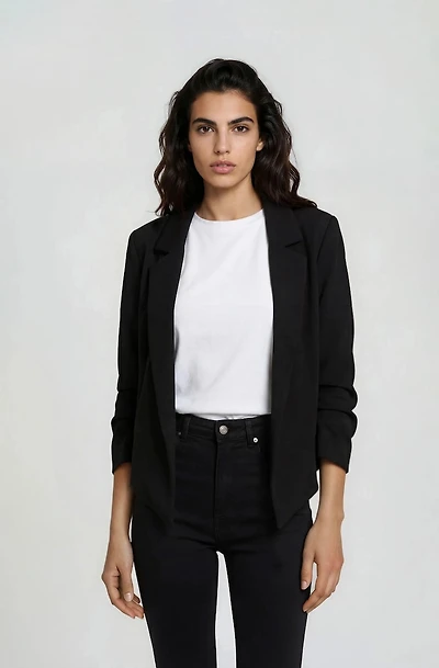 Cropped Open Blazer