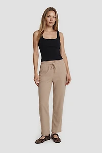 Easy Drawstring Pants - Camel