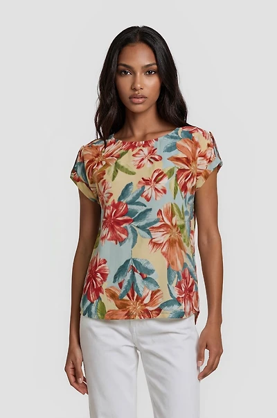 Printed Short Sleeve Top - Multi