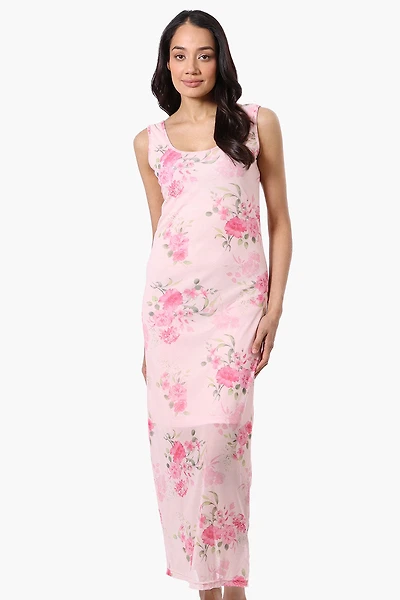 Floral Sheer Maxi Dress