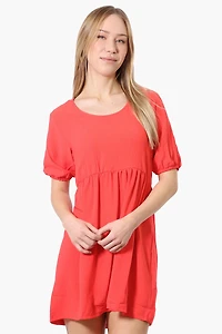 Urbanology Short Sleeve Babydoll Day Dress