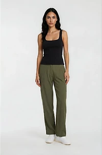 Utility Pants with Pockets - Olive