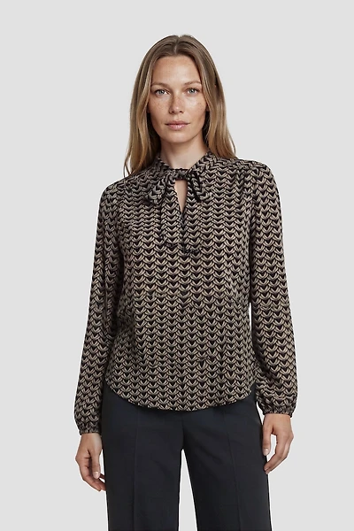 Long Sleeve Bow Tie Shirt
