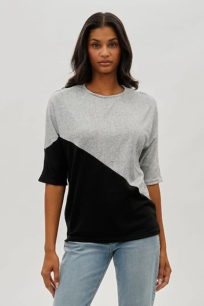 International INC Company Diagonal Colour Block Tee