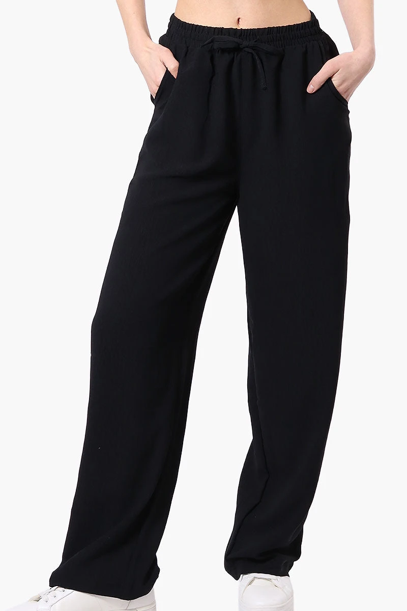 Stylexchange Vintage Solid Tie Waist Palazzo Pants