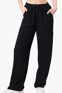 Stylexchange Vintage Solid Tie Waist Palazzo Pants