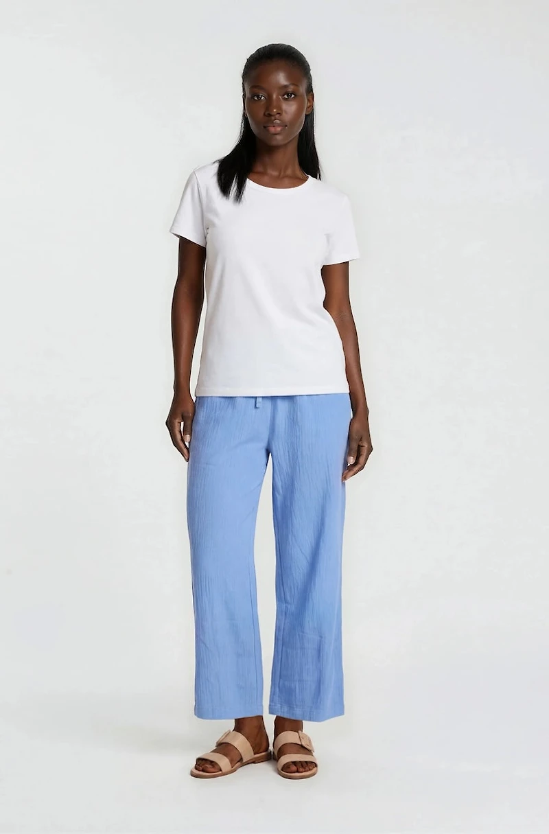 Cropped Wide Leg Pants
