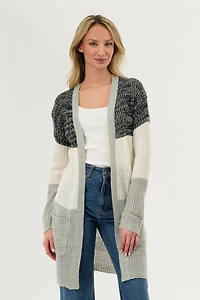 Stylexchange Colour Block Knit Cardigan