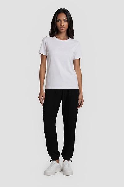 Casual Pants With Side Pockets - Black