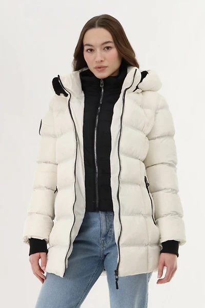 Canada Weather Gear Double Zip Parka Jacket - White