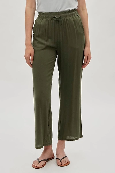 International INC Company Tie Waist Wide Leg Pants