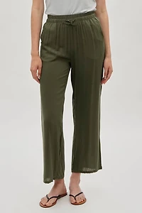 International INC Company Tie Waist Wide Leg Pants