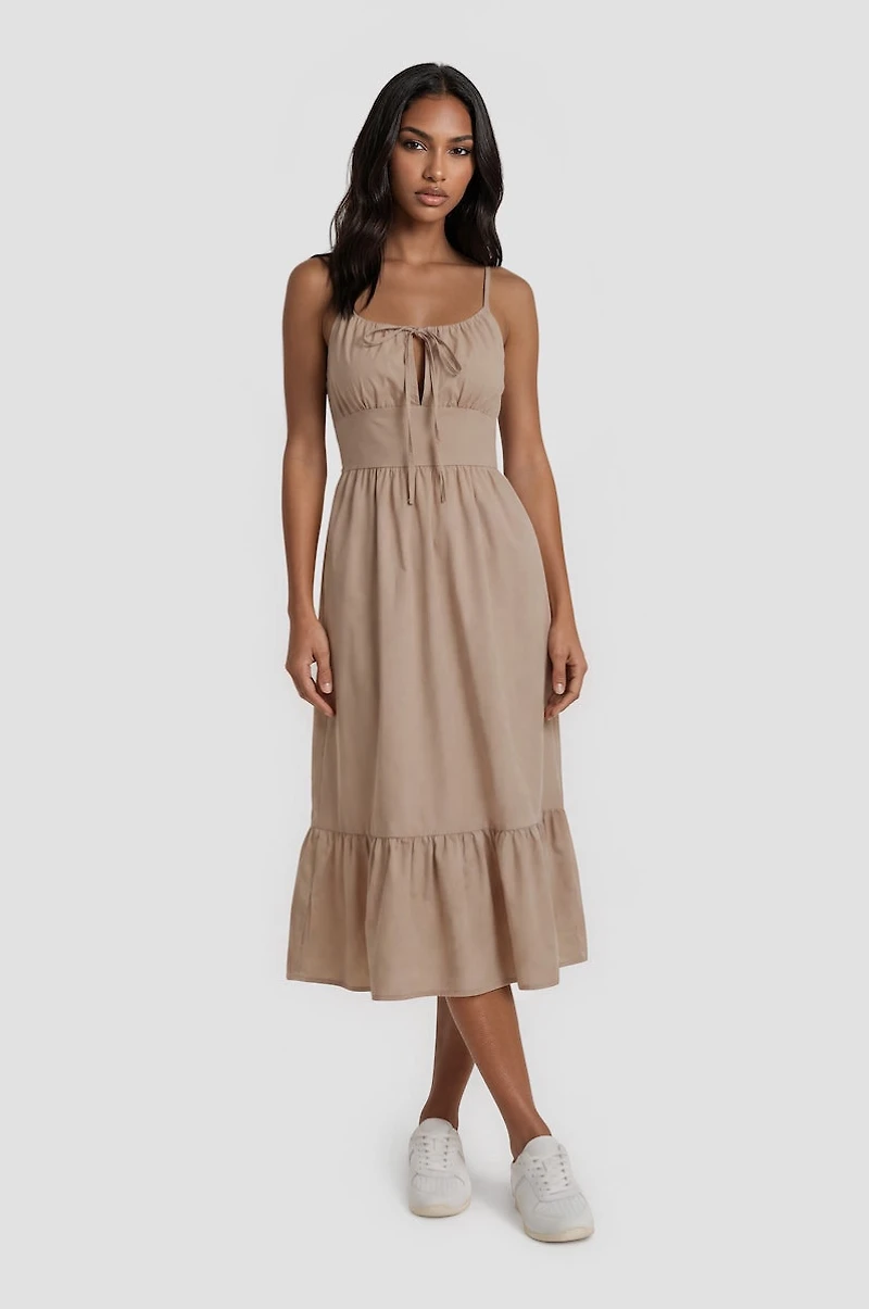 Thin Strap Tiered Maxi Dress