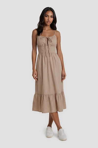 Thin Strap Tiered Maxi Dress