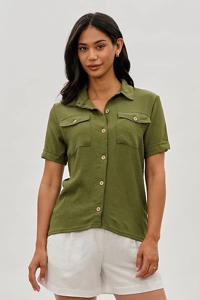 Stylexchange Vintage Button Down Short Sleeve Shirt
