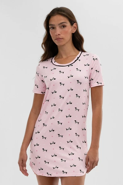 Canada Weather Gear Dog Print Tunic Pajama Top