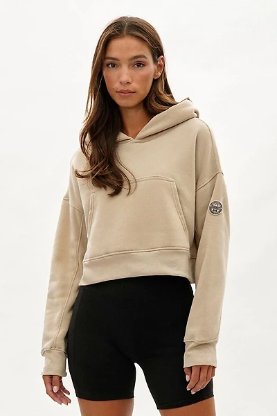 Fahrenheit Cropped Drop Shoulder Hoodie