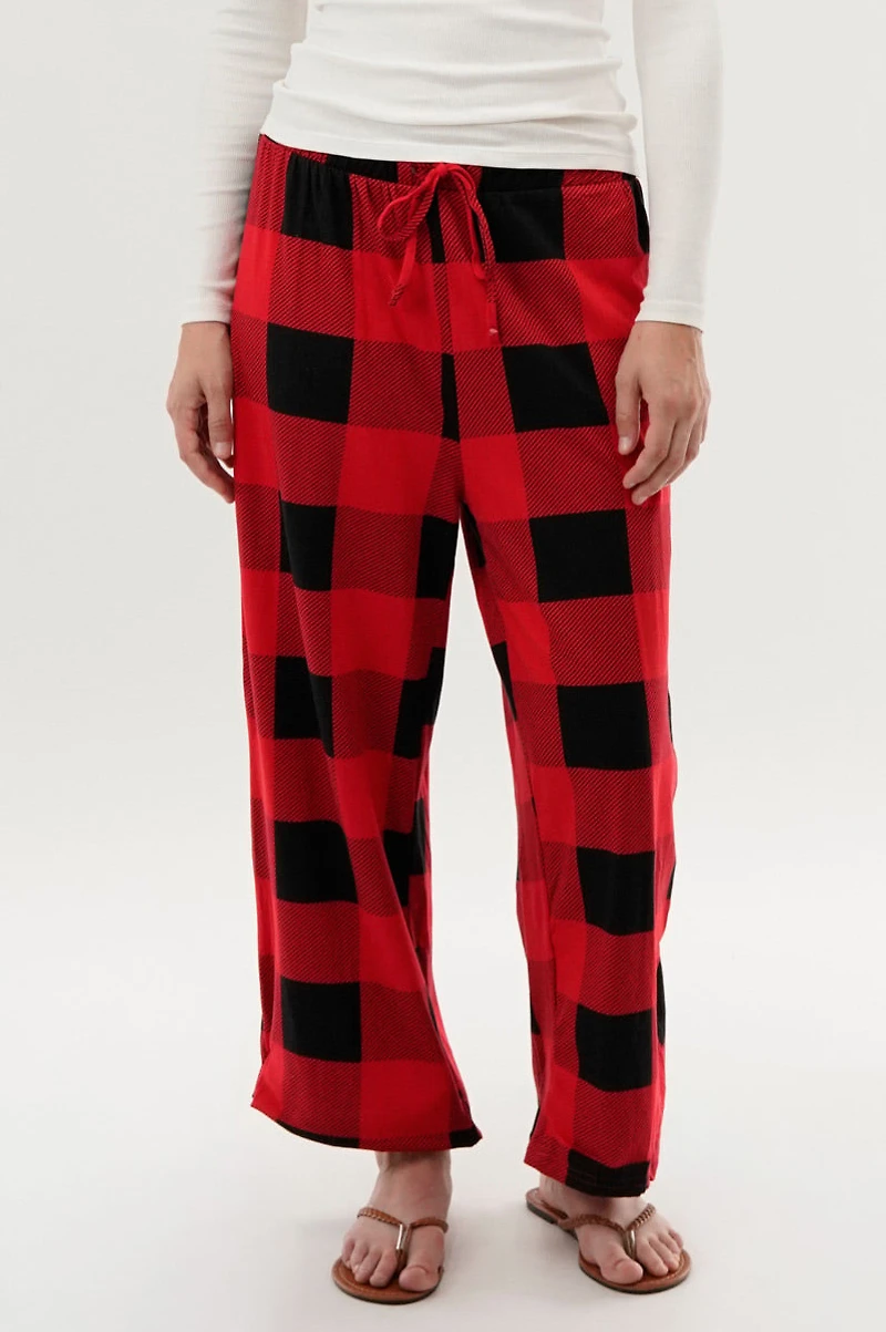 Canada Weather Gear Plaid Wide Leg Pajama Pants