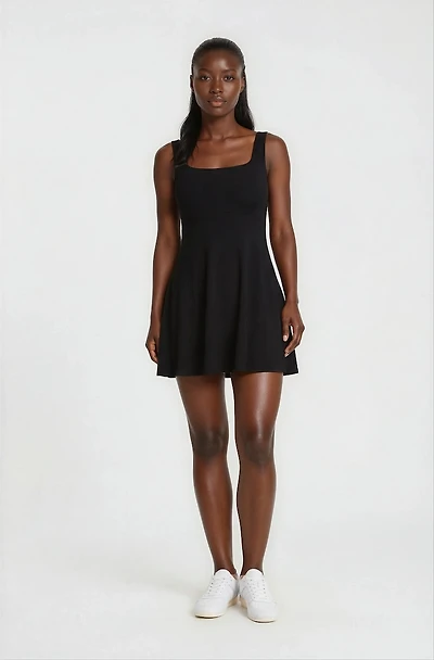 Short Square Neck Skater Dress