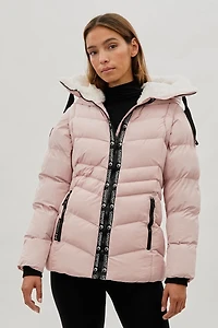 Zip Off Sleeve Bomber Jacket - Pink