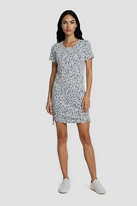 T-Shirt Drawstring Dress - White