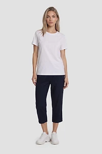 Tie Up Capris - Navy