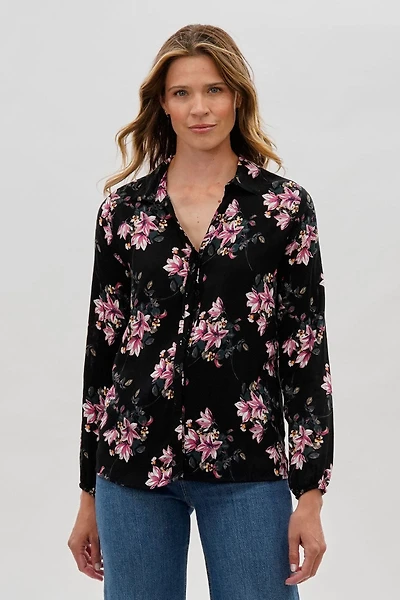Beechers Brook Floral Button Down Blouse