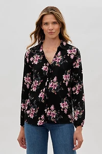 Beechers Brook Floral Button Down Blouse