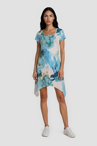 Printed Asymmetrical Dress
