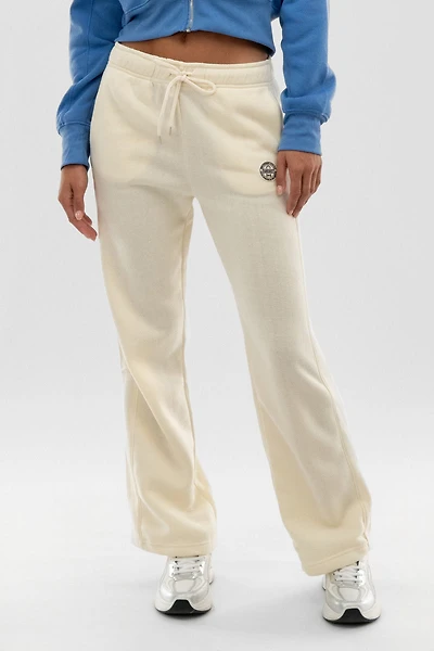 Fahrenheit Wide Leg Fleece Sweatpants - Cream