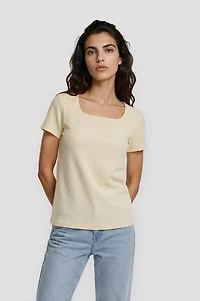 Short Sleeve Square Neck Tee