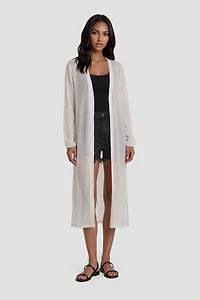 Long Sleeve Open Mesh Cardigan