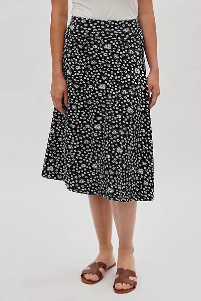 International INC Company Floral A-Line Skirt