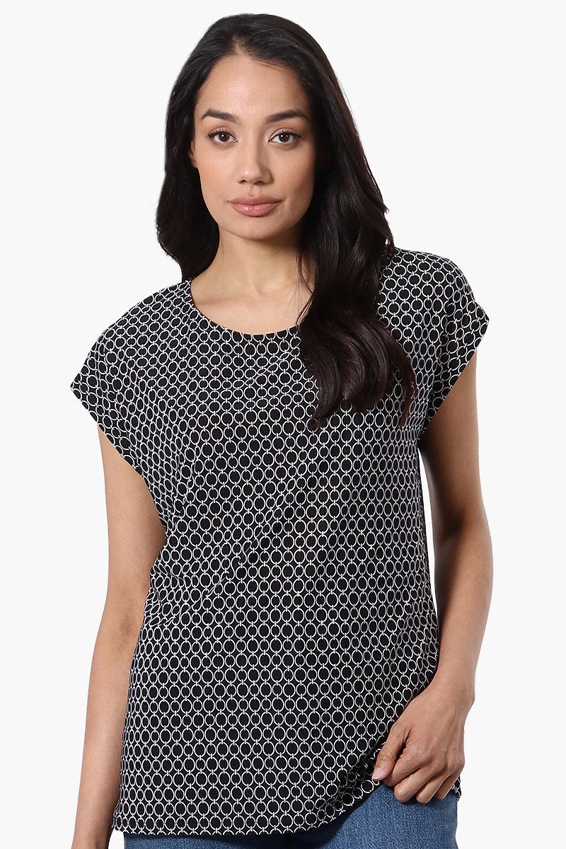 Beechers Brook Patterned Cap Sleeve Tee