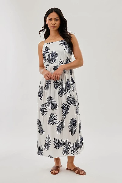 International INC Company Printed Square Neck Maxi Dress
