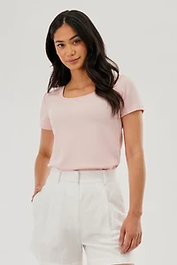 Runaway Bay Square Neck Tee - Pink