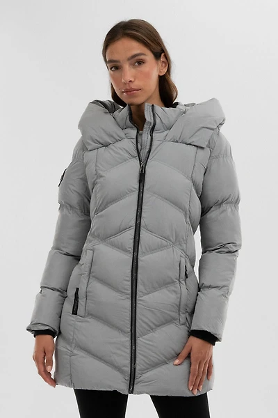 Canada Weather Gear Chevron Quilted Parka Jacket