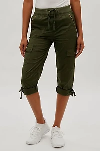 International INC Company Drawstring Cargo Capris
