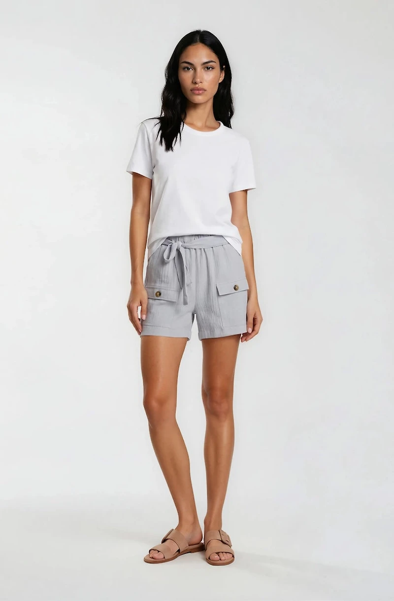 High Waisted Cargo Shorts