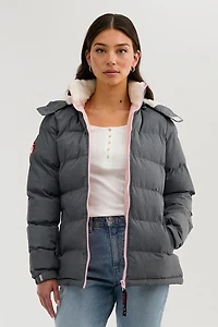 Canada Weather Gear Sherpa Lined Collar Bomber Jacket